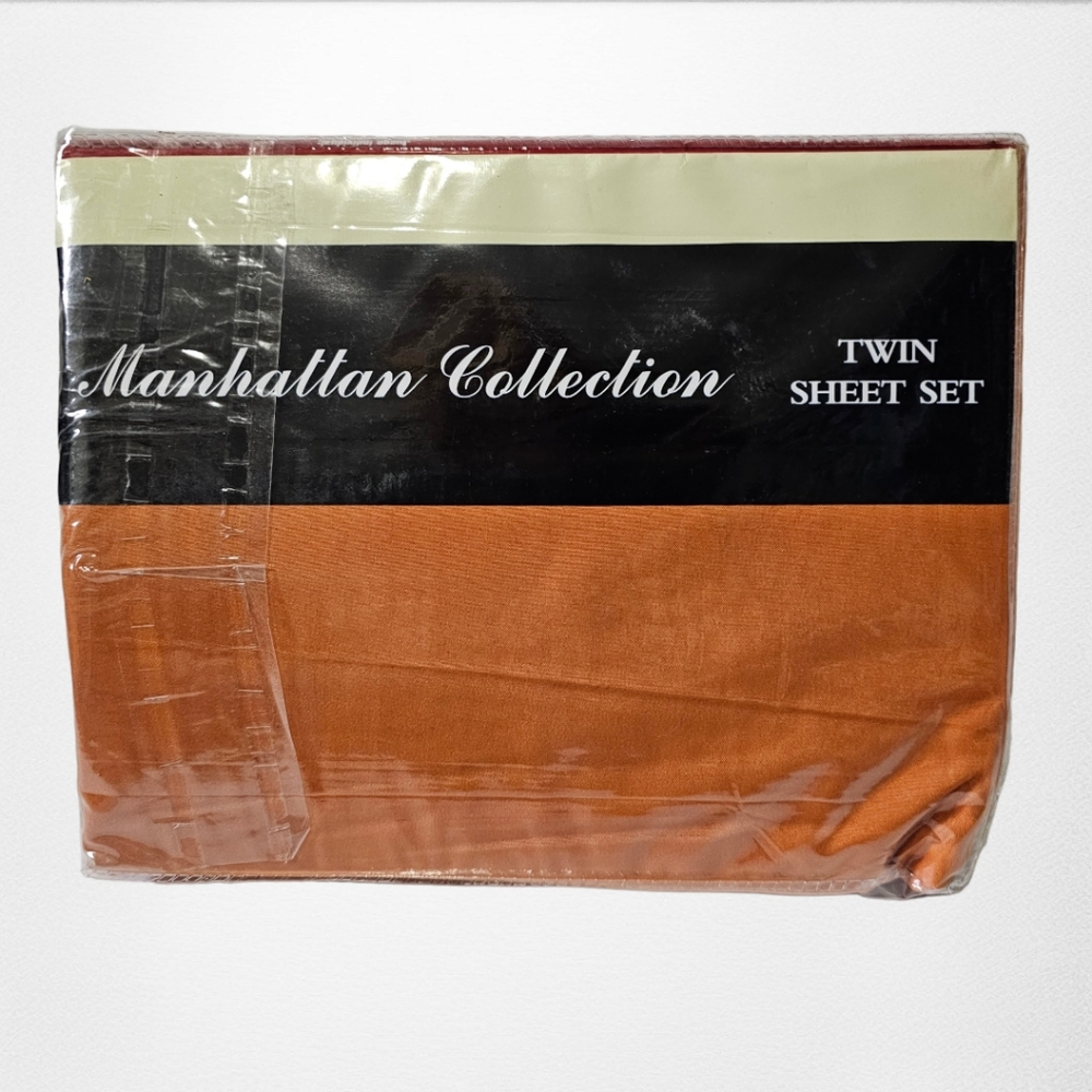 Manhattan Collection Twin Sheet Set Extra Soft Orange